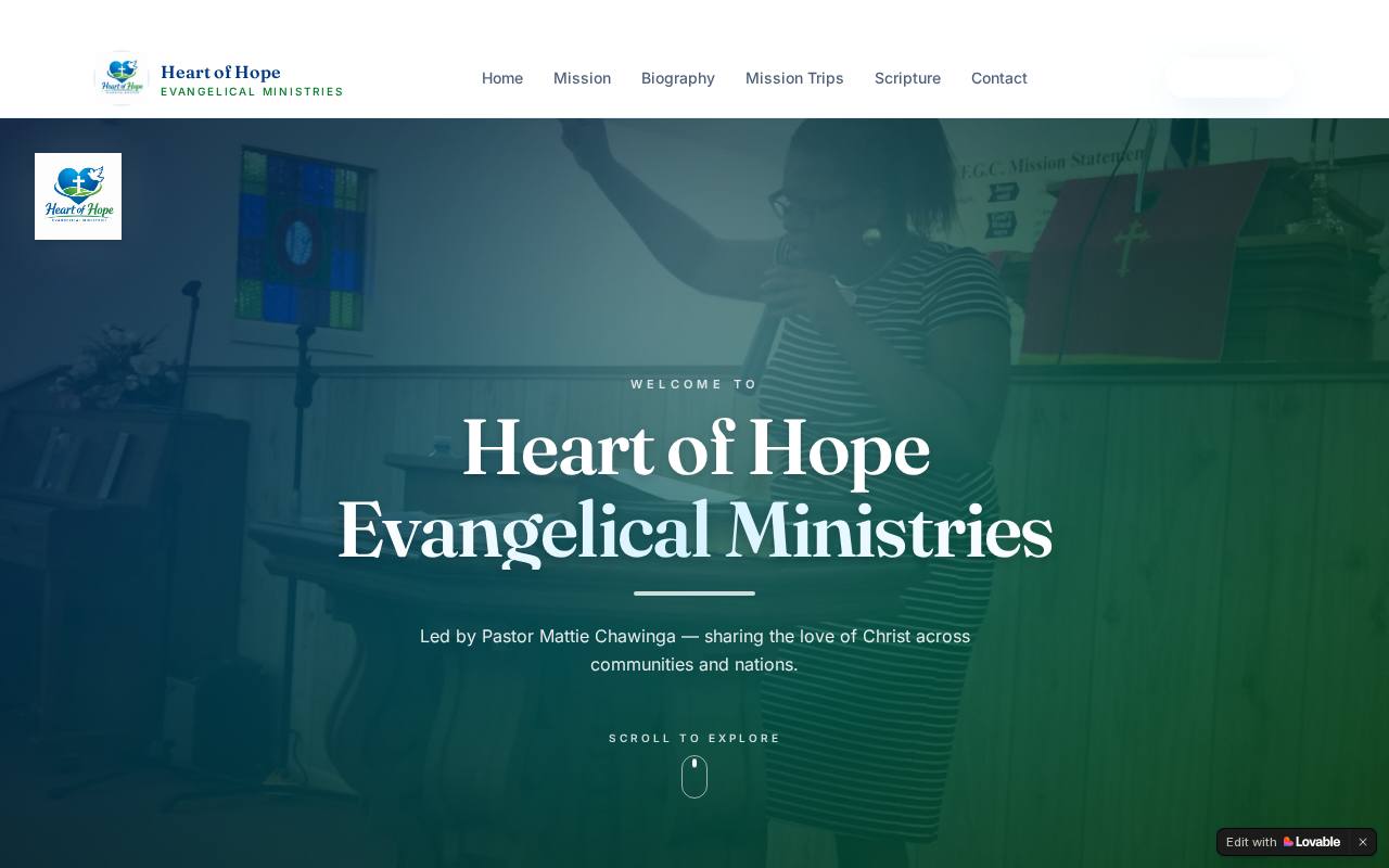 Heart of Hope Hub website preview