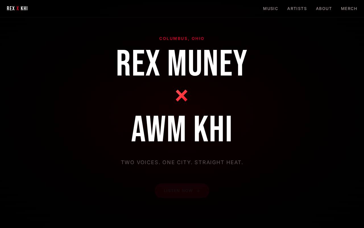 Khi & Rex Showcase website preview